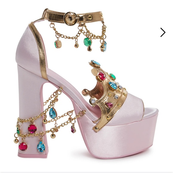 Dolls Kill Crowned Charmer Princess Jewel Heels - brand new - Picture 3 of 16